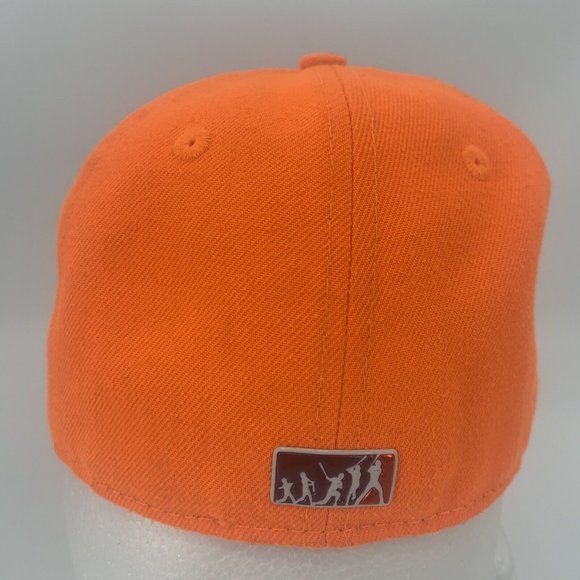 Adult New Era 59Fifty Fitted Hat Baltimore Orioles Size 6 5/8 Bright Orange - Picture 3 of 12